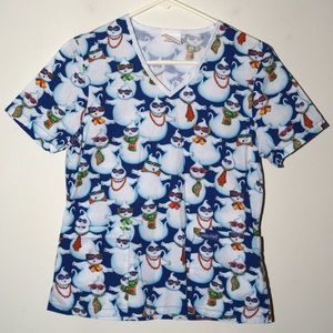 Halloween ghost scrub top Peaches WKGH